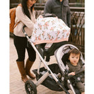 Little Unicorn Muslin Car Seat Canopy V2 (Watercolour Roses)