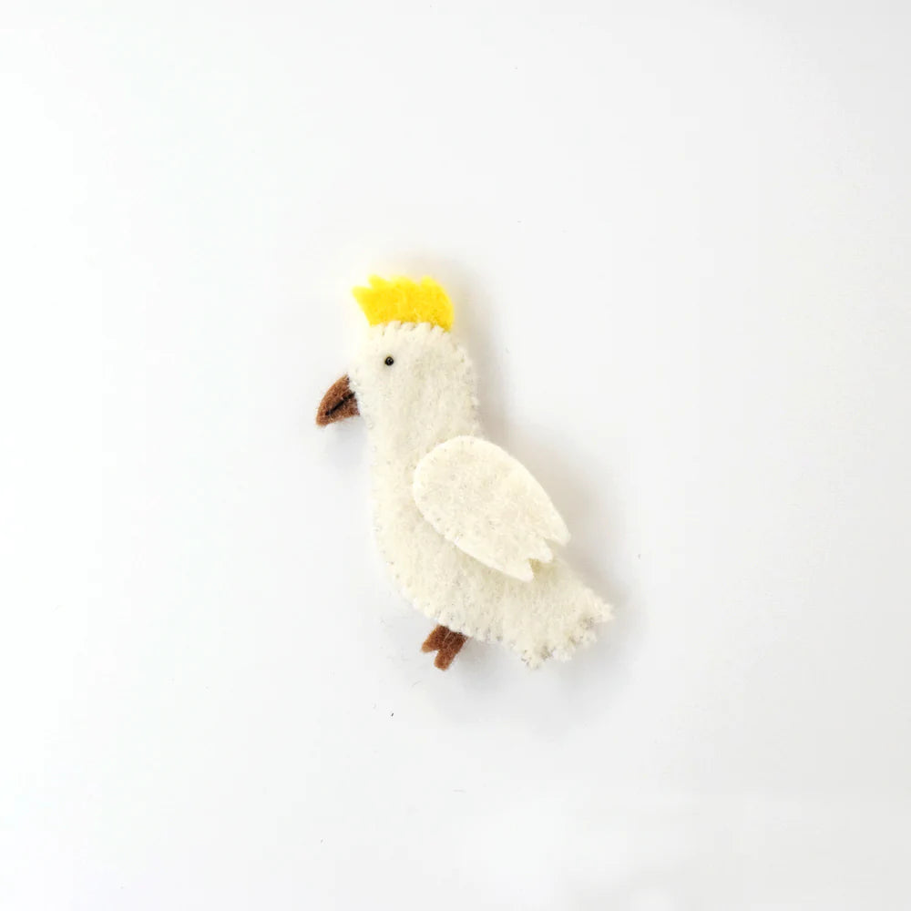Tara Treasures Felt Cockatoo Finger Puppet
