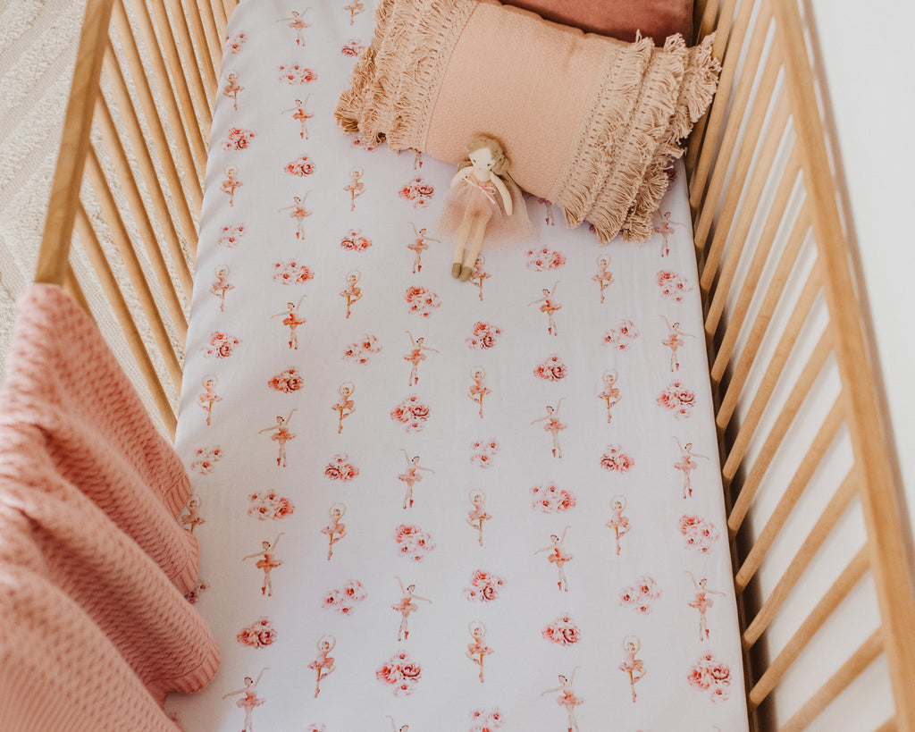Snuggle Hunny Kids Fitted Cot Sheet (Ballerina)