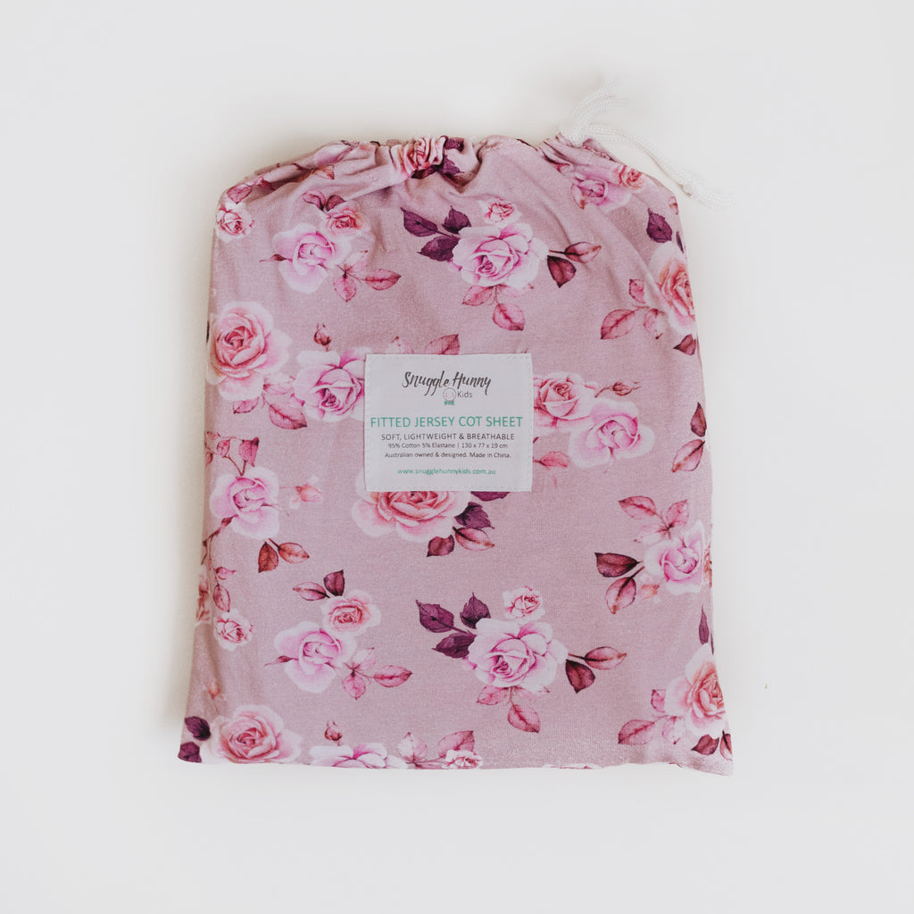 Snuggle Hunny Kids Fitted Cot Sheet (Blossom)