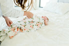 Little Unicorn Cotton Muslin Sleeping Bag (Watercolour Roses)