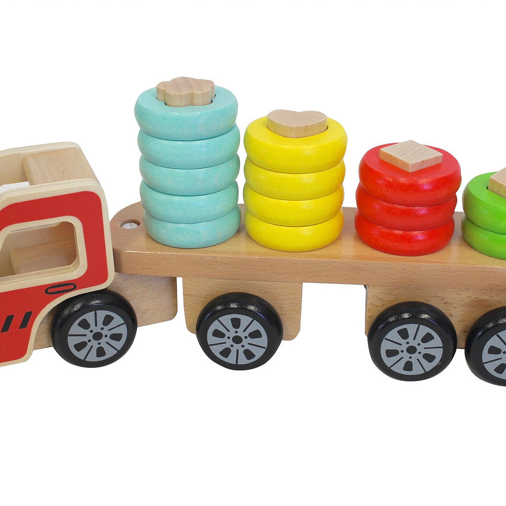 discoveroo sort & stack wooden toy truck