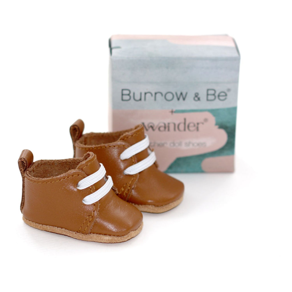 B&B + Wander Leather Doll's Boots (Tan)