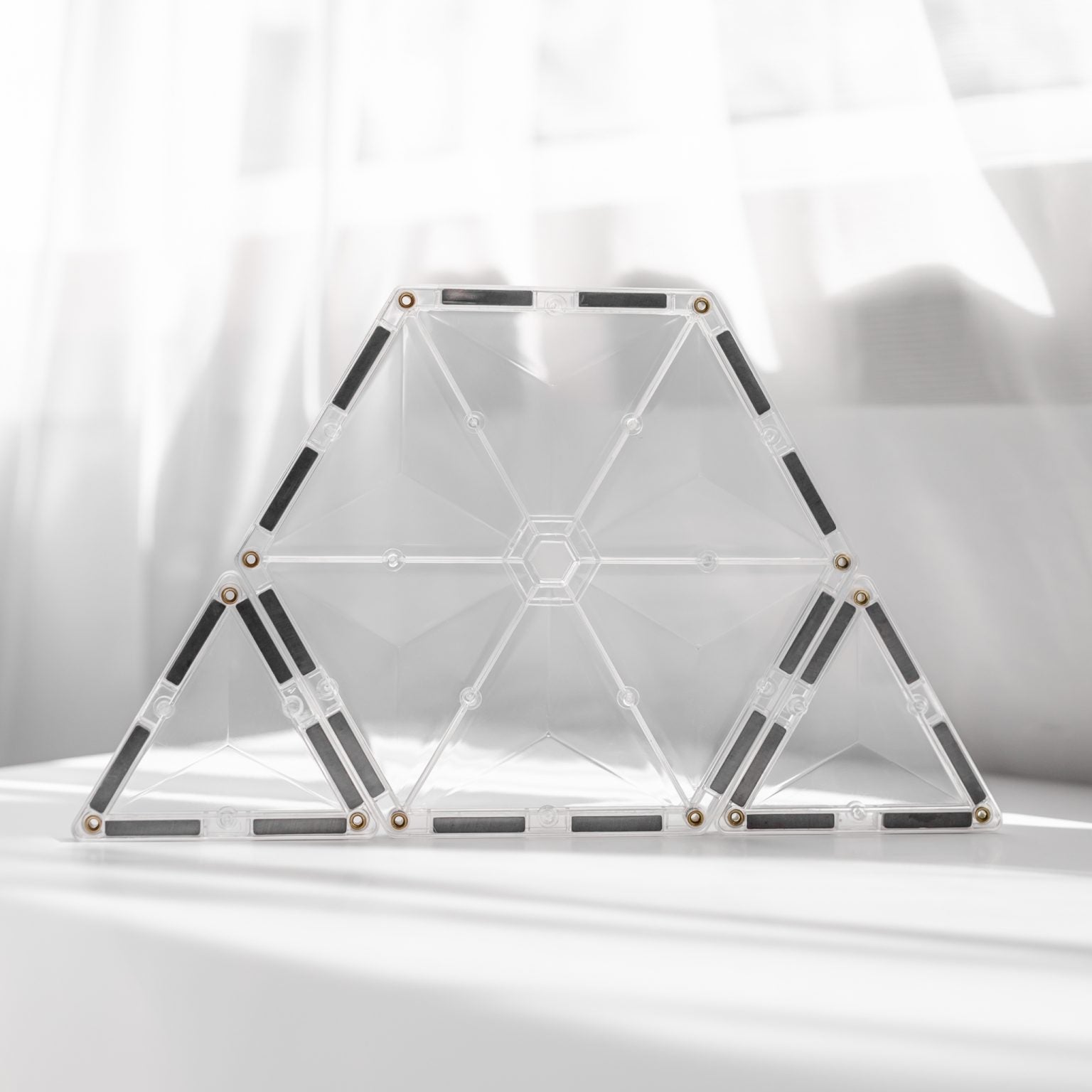 connetix magnetic tiles 34 piece clear pack