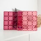 connetix magnetic tiles 2 piece  pink & berry  base plate pack