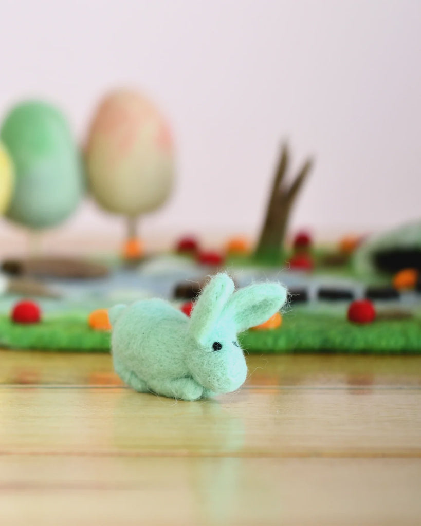 Tara Treasures Small Felt Rabbit (Mint Green)