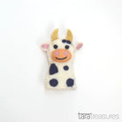Tara Treasures Felt Cow Finger Puppet