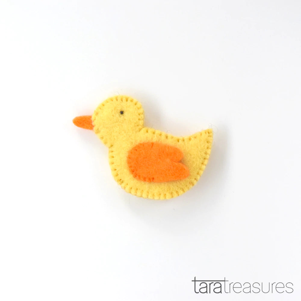 Tara Treasures Felt Duck Finger Puppet
