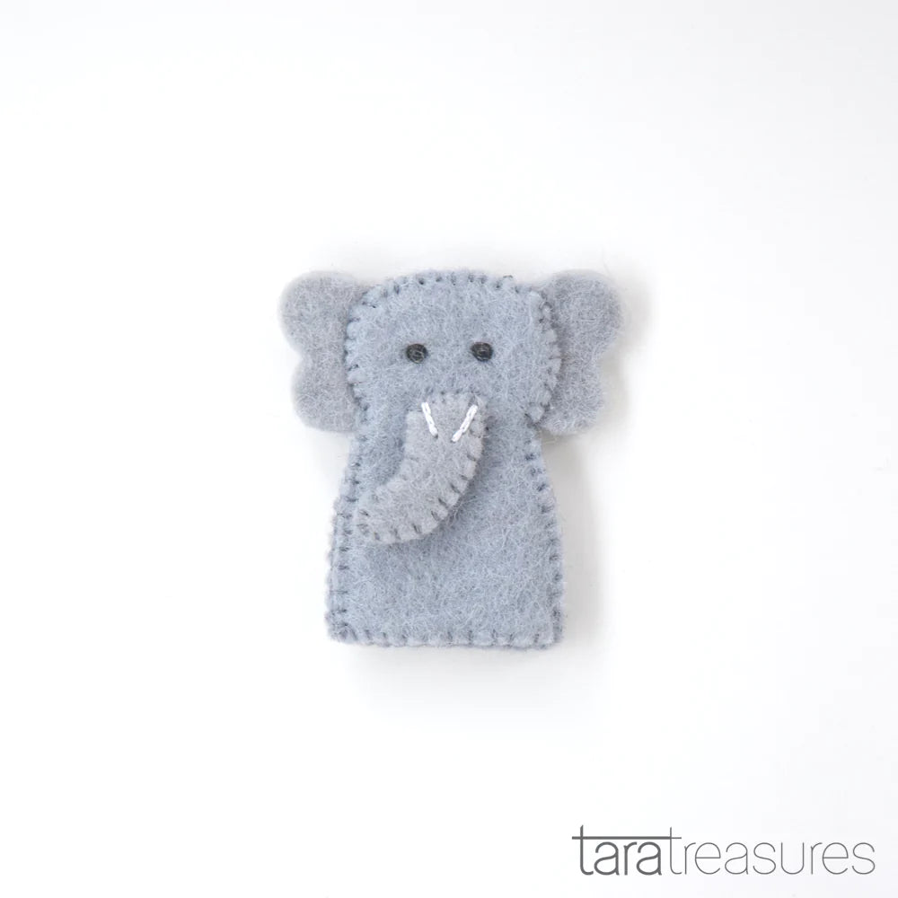 Tara Treasures Felt Elephant Finger Puppet