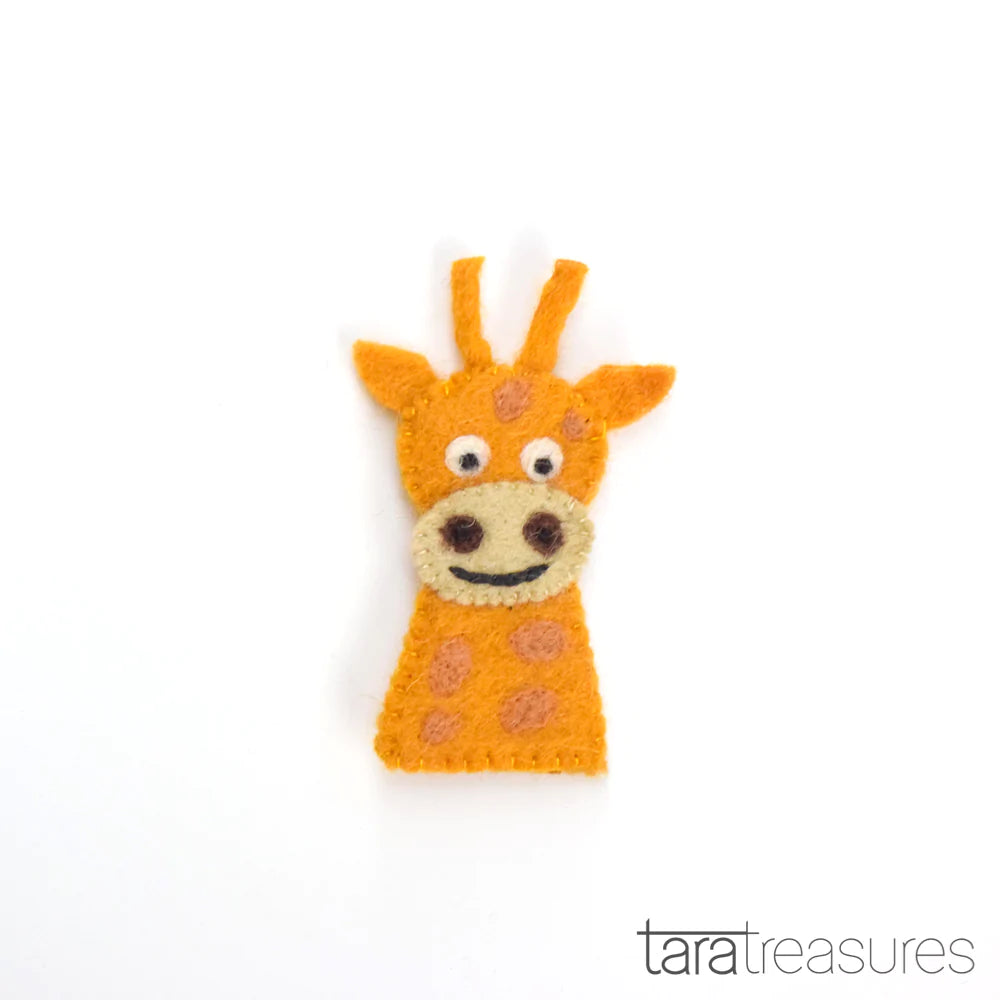 Tara Treasures Felt Giraffe Finger Puppet