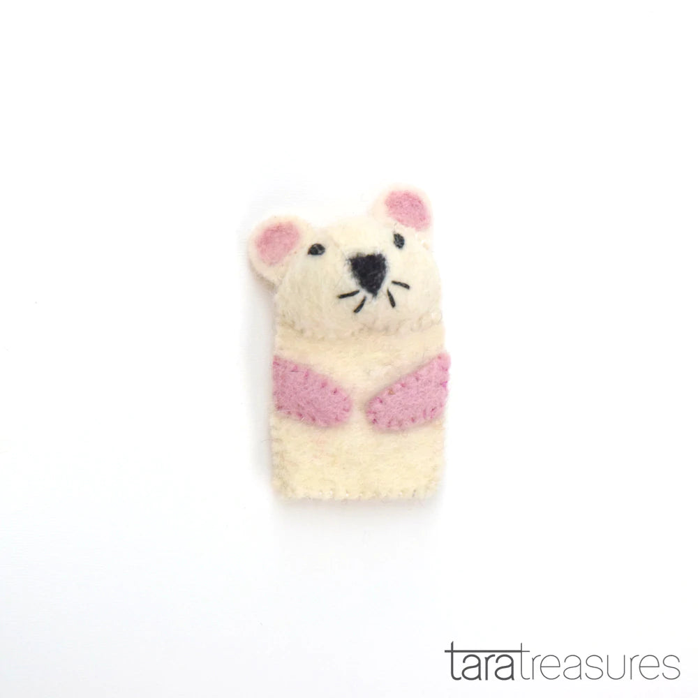 Tara Treasures Felt Mouse Finger Puppet