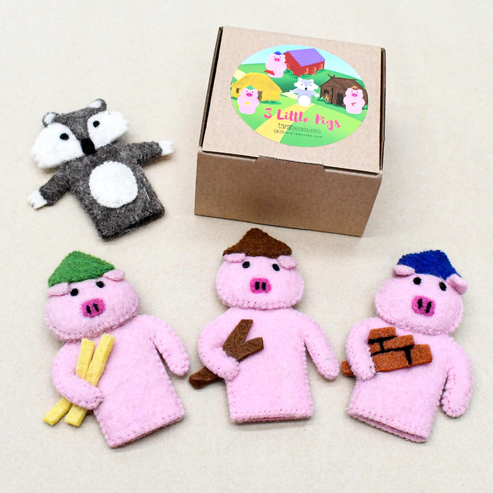 Tara Treasures Finger Puppet Set (The Three Little Pigs)