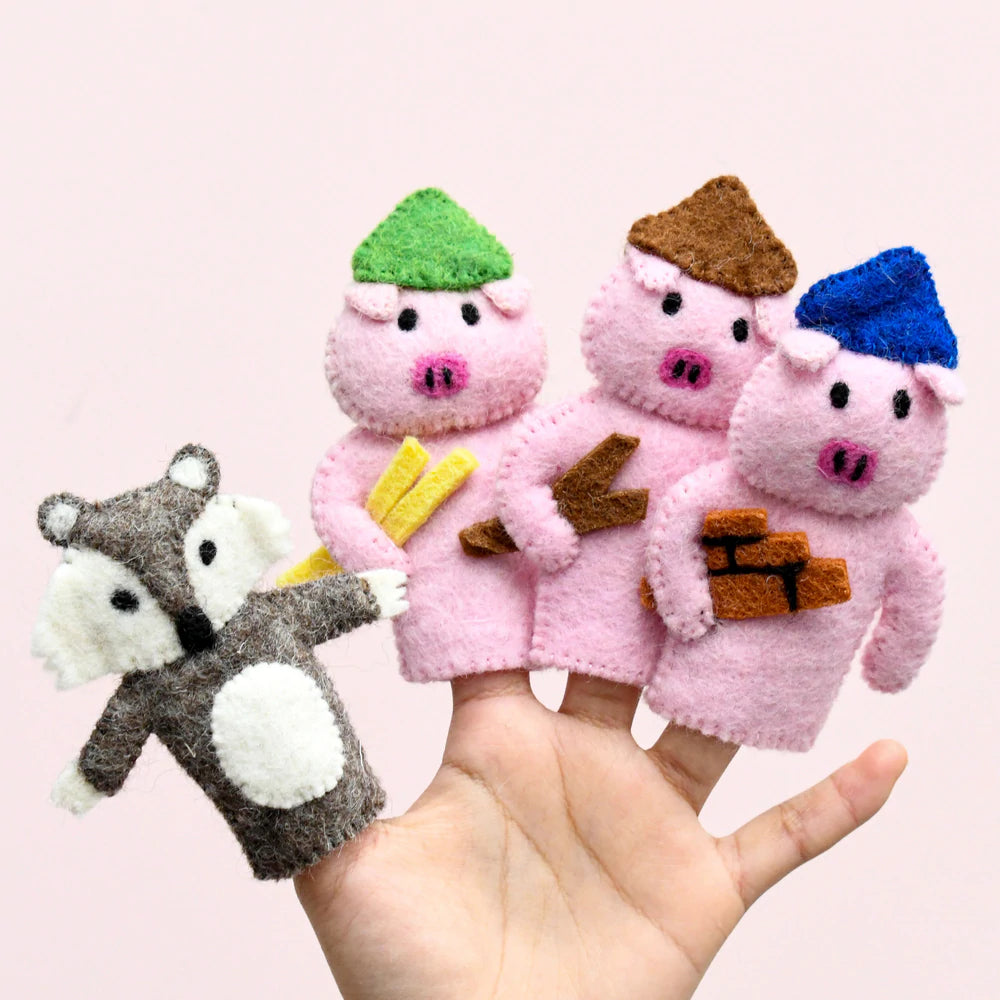 Tara Treasures Finger Puppet Set (The Three Little Pigs)