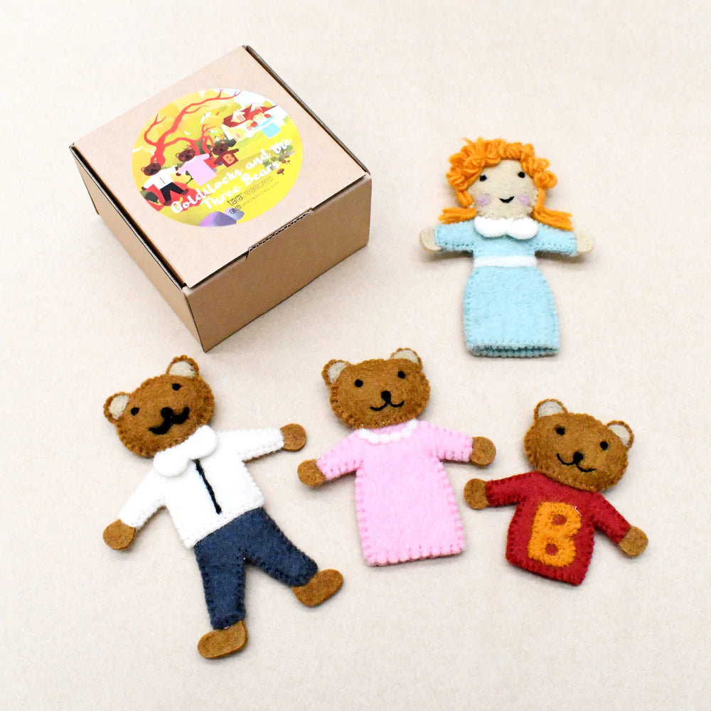 Tara Treasures Finger Puppet Set (Goldilocks and the Three Bears)