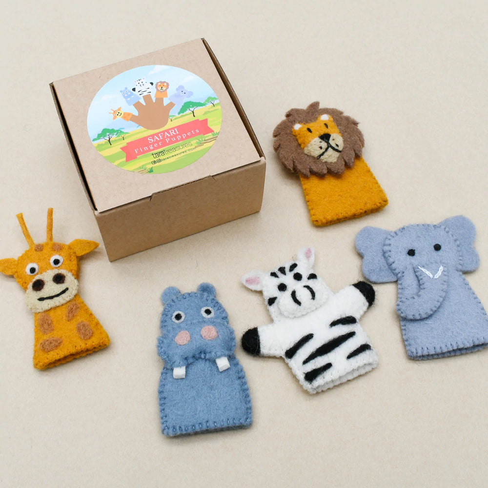 Tara Treasures Finger Puppet Set (Safari Animals)