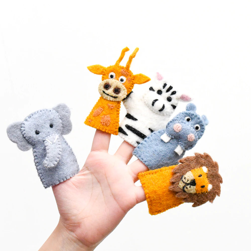 Tara Treasures Finger Puppet Set (Safari Animals)