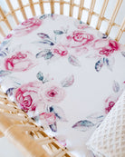 snuggle hunny kids fitted bassinet sheet lilac skies