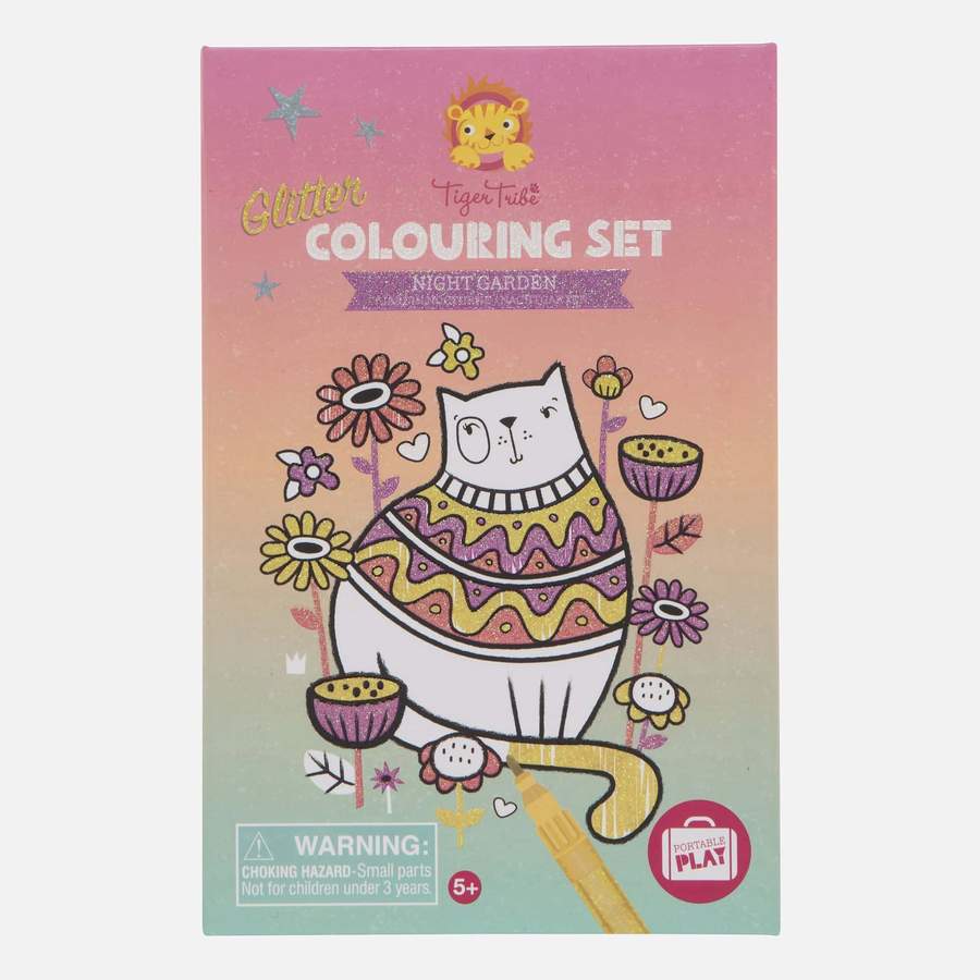 Tiger Tribe Glitter Colouring Set (Night Garden)