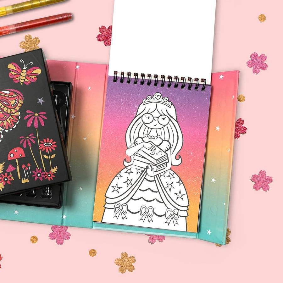 Tiger Tribe Glitter Colouring Set (Night Garden)