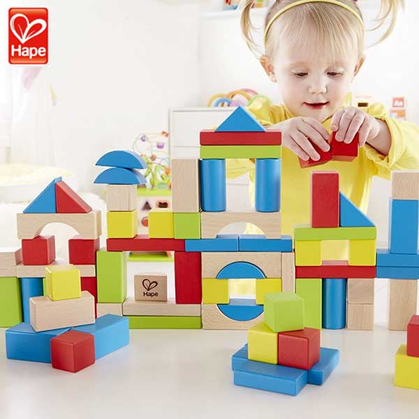 hape 100 piece beech blocks