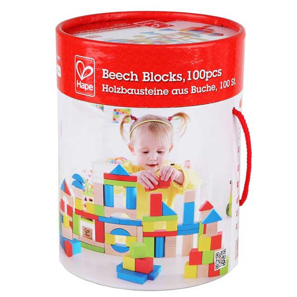 hape 100 piece beech blocks