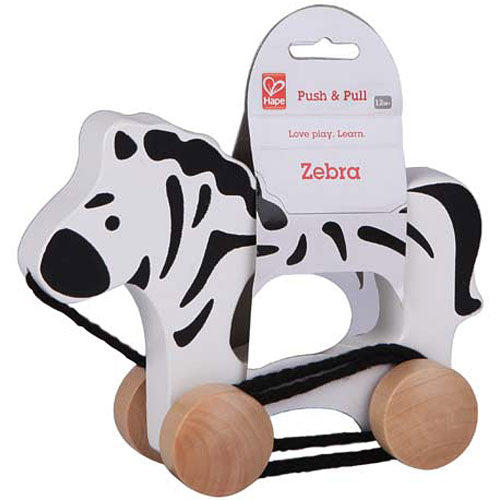 hape push pull zebra
