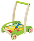 hape wooden push along cart