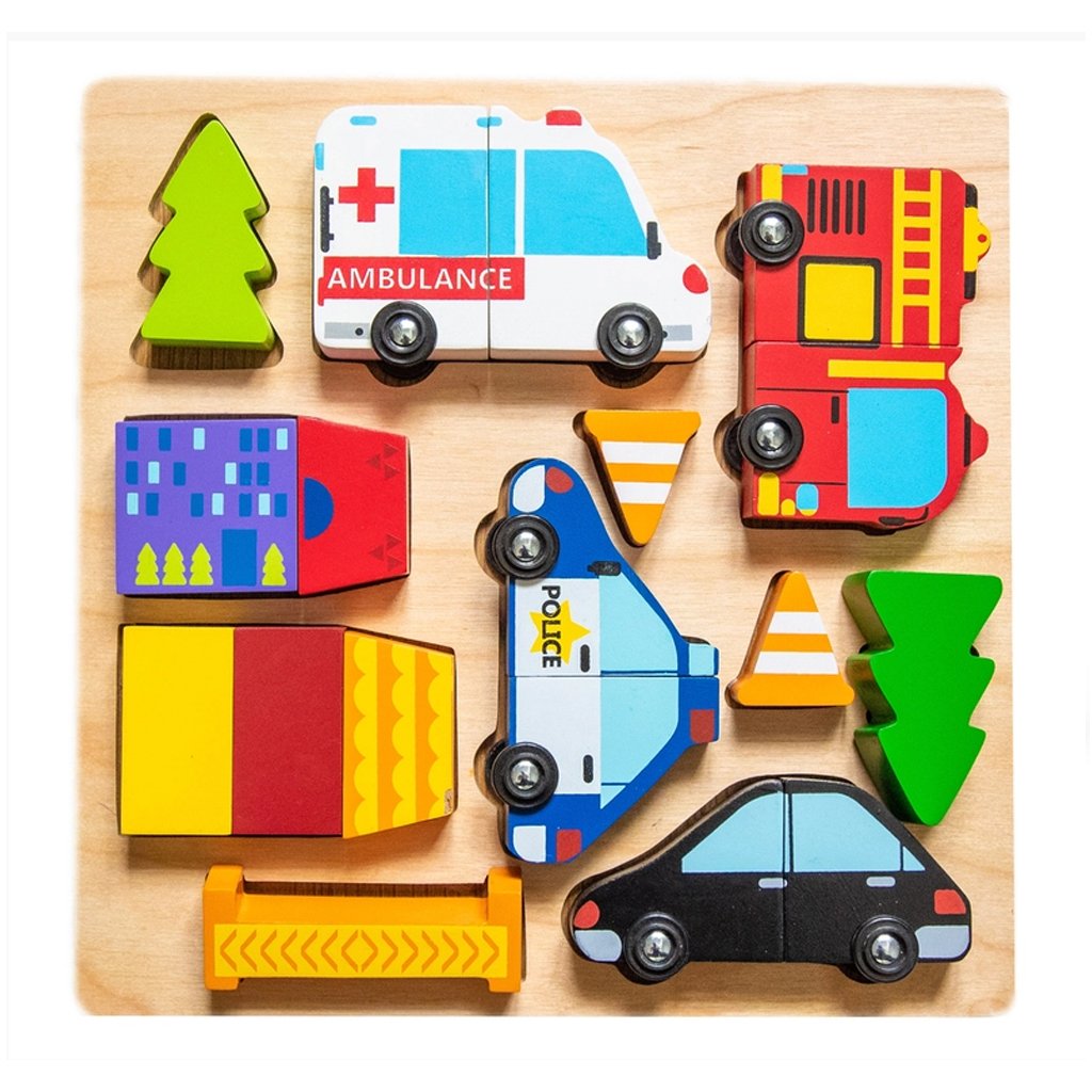 Kiddie Connect Vehicle Puzzle with Magnets