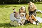 kinderfeets wooden pram in white