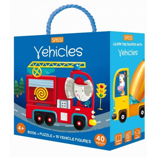 Sassi Learn the Shapes - Vehicles Book & Puzzle Set