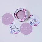 snugglehunny milestone cards in lilac skies & butterfly lilac