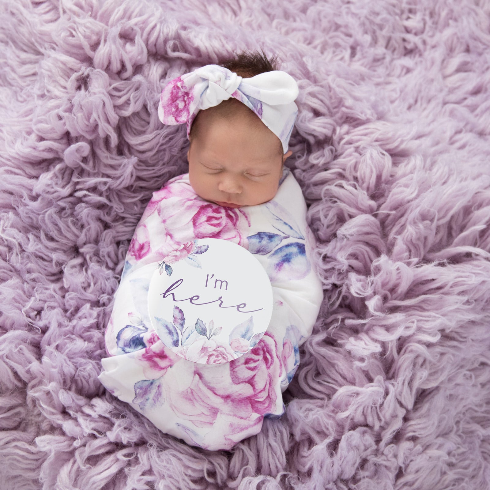 snugglehunny milestone cards in lilac skies & butterfly lilac