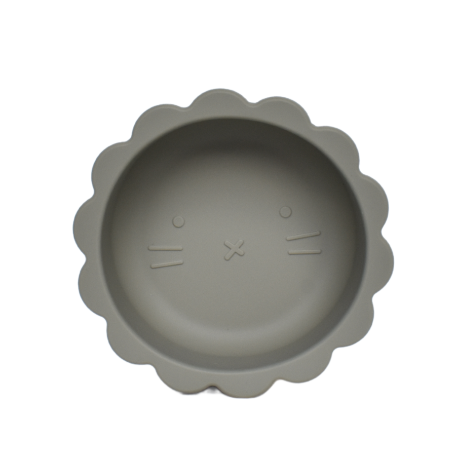 Petite Eats Silicone Lion Bowl (Sage)