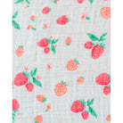 little unicorn cotton muslin swaddle in strawberry