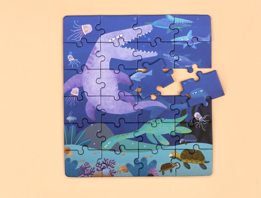 mier edu 2 in 1 magnetic puzzle dinosaurs