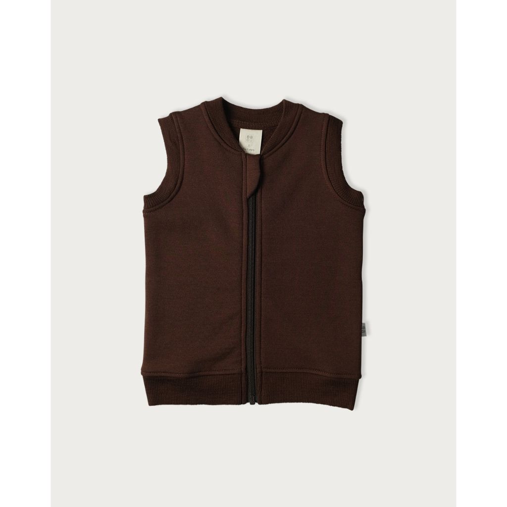 Babu Merino Fleece Vest (Chocolate)