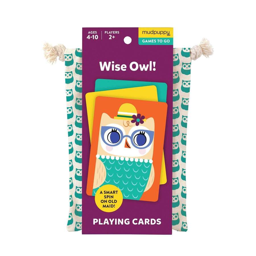 mudpuppy wise owl playing cards