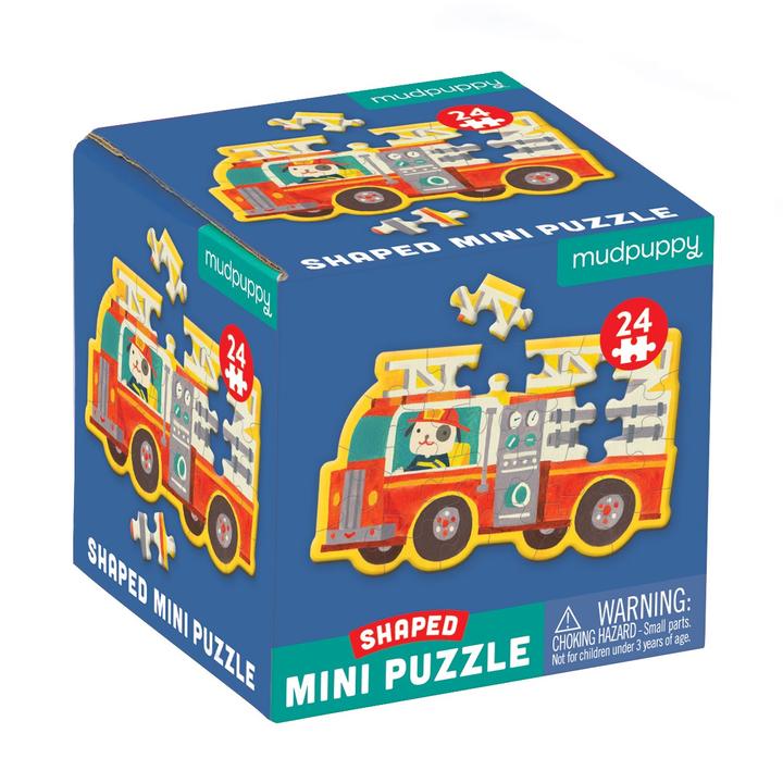 Mudpuppy 24 pce Shaped Mini Puzzle (Firetruck)