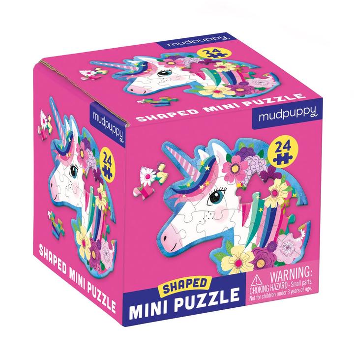 Mudpuppy 24 pce Shaped Mini Puzzle (Unicorn)