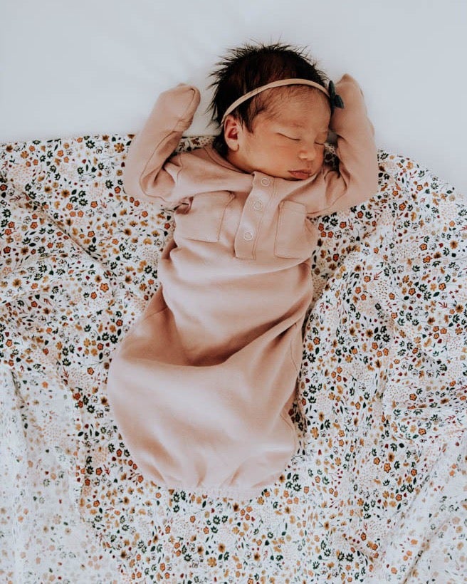 Little Unicorn Cotton Muslin Swaddle (Pressed Petals)