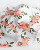 Little Unicorn Cotton Muslin Swaddle (Watercolour Roses)