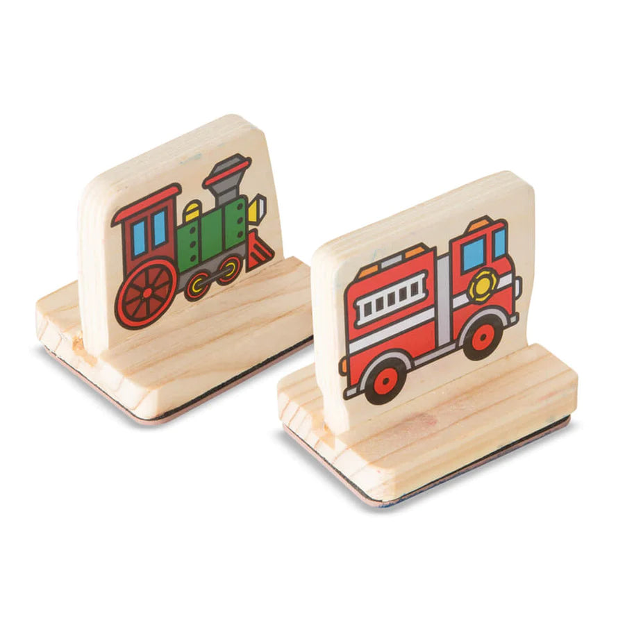 M&D My First Wooden Stamps Set Vehicles