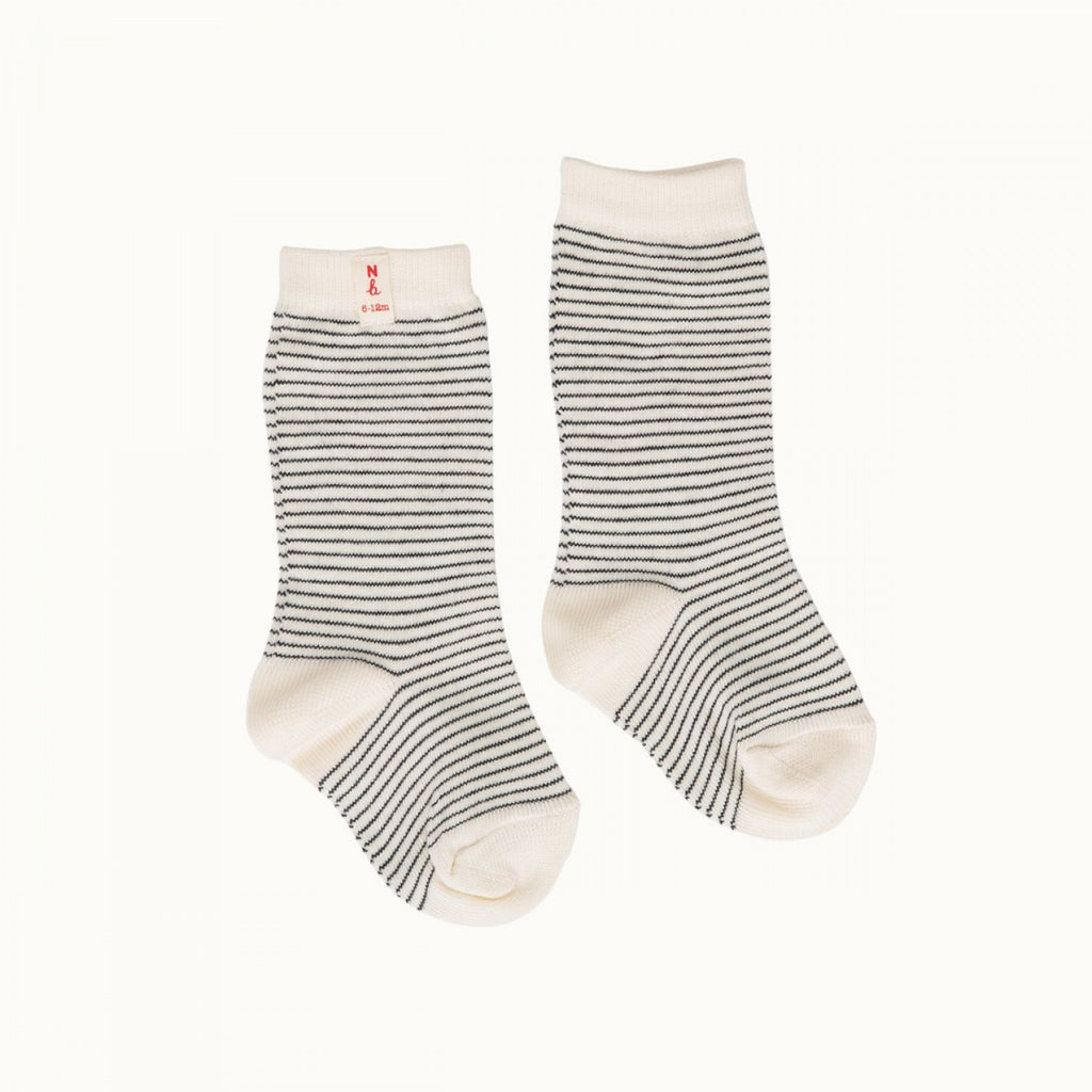 nature baby socks in navy stripe