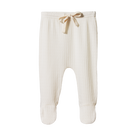 Nature Baby Cotton Pointelle Footed Romper Pants (Natural)
