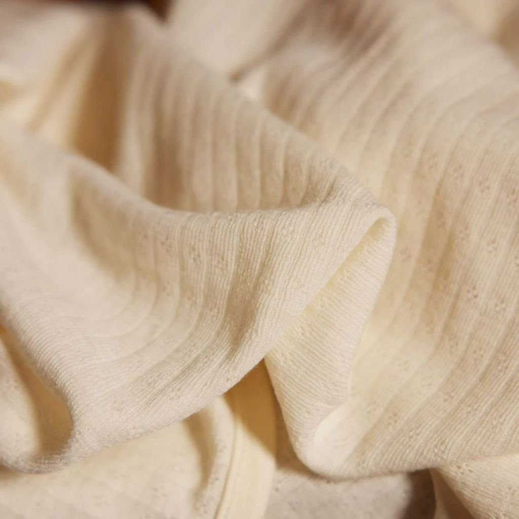 Nature Baby Merino Pointelle Wrap (Natural)