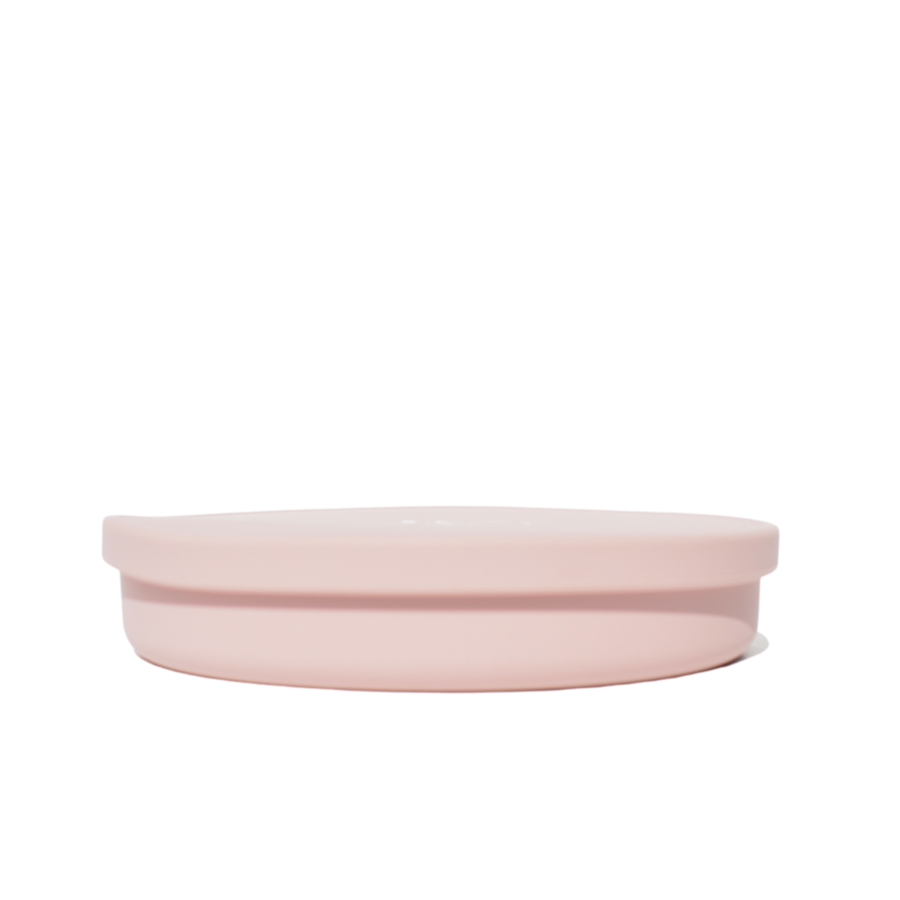 Petite Eats Silicone Plate with Lid (Dusty Lilac)
