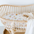 snuggle hunny kids bassinet sheet in poppy