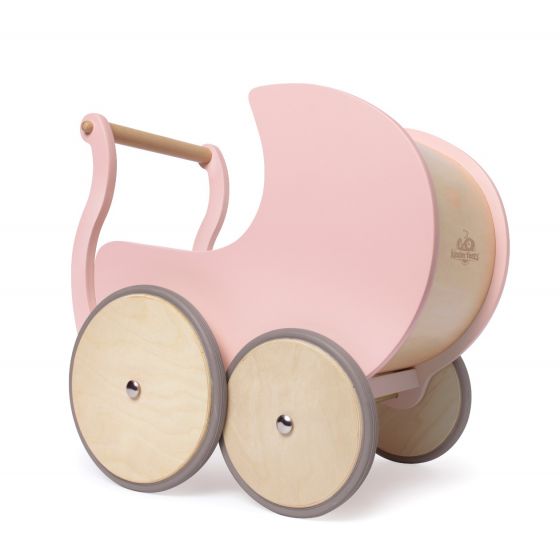 Kinderfeets Wooden Pram (Rose Pink)