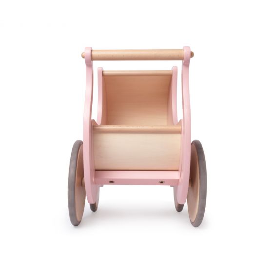 Kinderfeets Wooden Pram (Rose Pink)