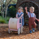 Kinderfeets Wooden Pram (Rose Pink)